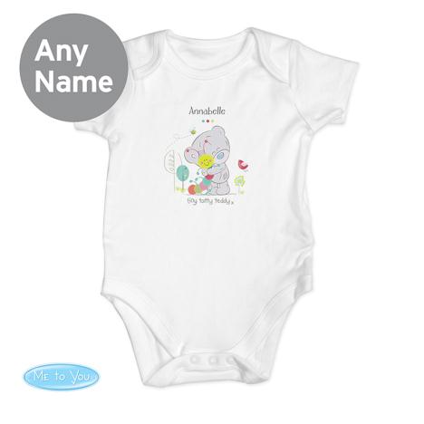 Personalised Tiny Tatty Teddy Cuddle Bug 12-18 Months Baby Vest £10.99